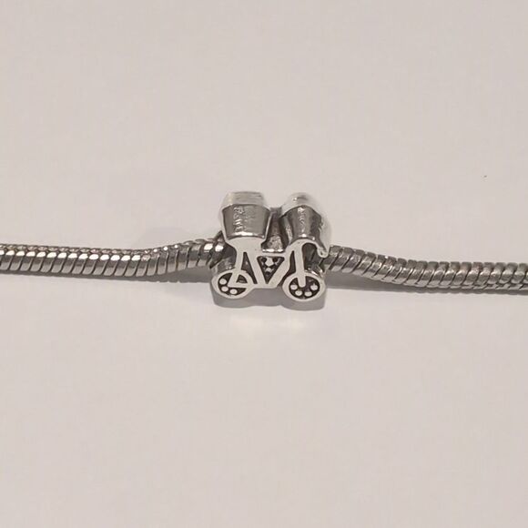 Silver Bicycle Charm for Pandora‎ Style Bracelet - Picture 2 of 5